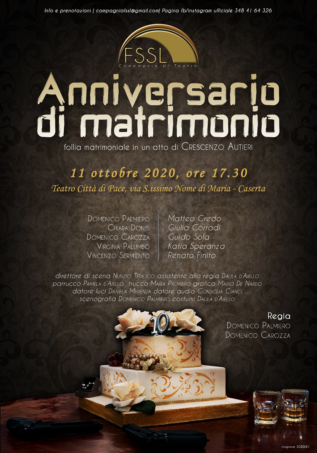 Anniversario Di Matrimonio Domenica 11 Ottobre Al Teatro Citta Di Pace Di Caserta Gazzetta Di Napoli