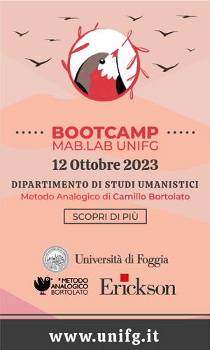 Università di Foggia, primo team di ricerca educativa in Italia ad avviare una sperimentazione sul metodo di Camillo Bortolato. BootCamp Mab il 12 Ottobre 2023 presso Università di Foggia